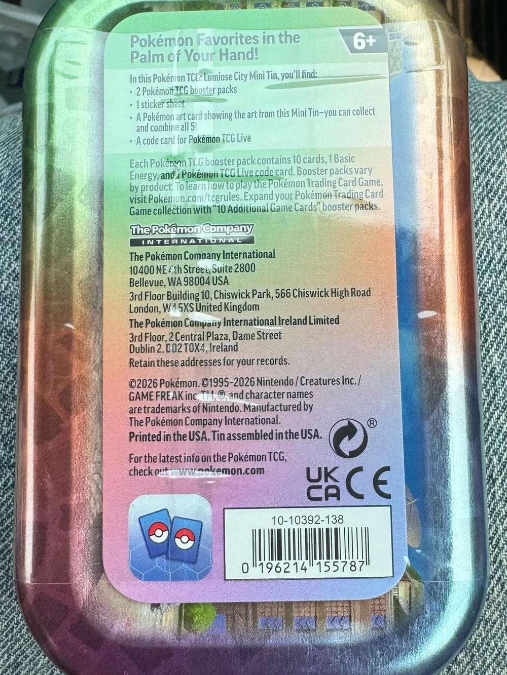 Pokemon Tin - Purple, Green, Blue Artwork